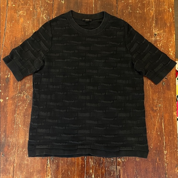 COS Irregular-Stitch Knit Top, Size Large - Picture 5 of 10